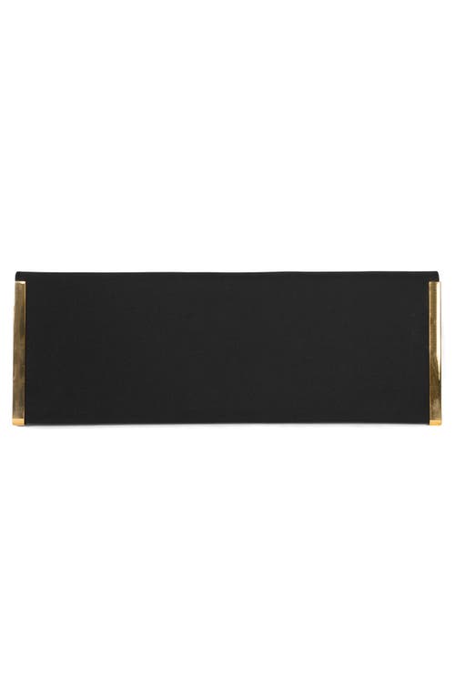 Jeffrey Campbell Halo-c Leather Clutch In Black Satin