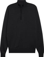 John Smedley 'Tapton' Quarter Zip Merino Wool Sweater