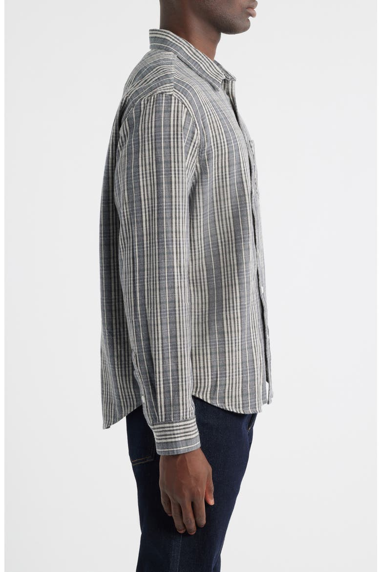 Foreman Classic Fit Plaid Flannel Button-Up Shirt, Alternate, color, GREY