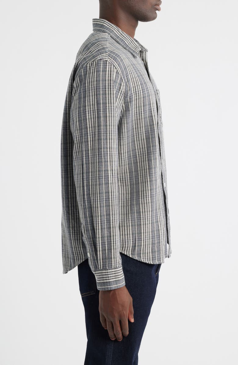 925 Originals Foreman Classic Fit Plaid Flannel Button-Up Shirt, Alternate, color, Grey