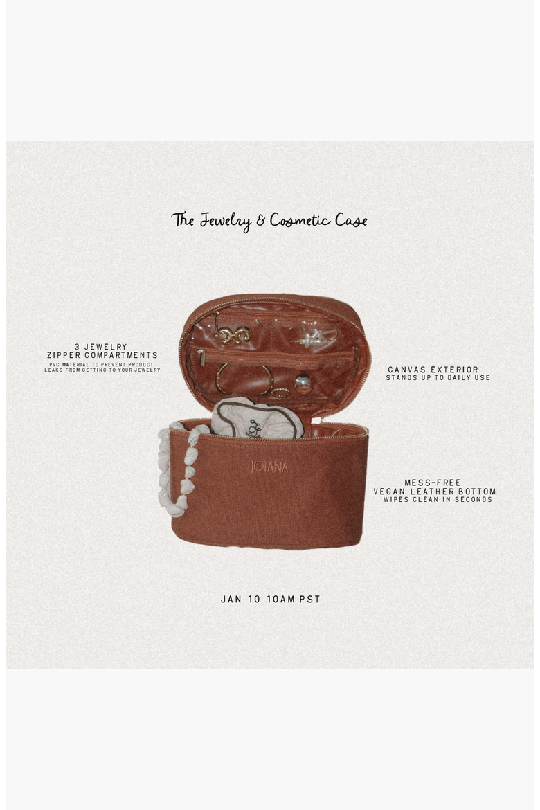 Jewelry and Cosmetic Vanity Case, Alternate, color, Brown