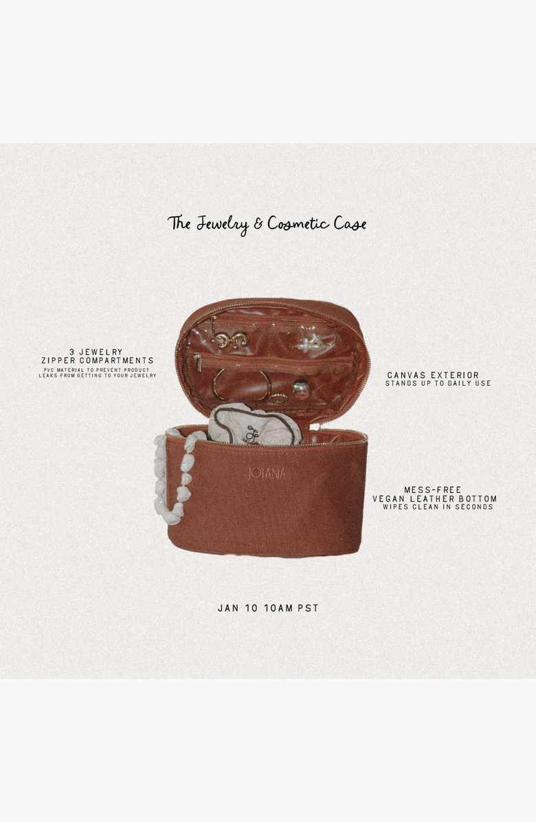 Joiana Jewelry Jewelry and Cosmetic Vanity Case, Alternate, color, Brown