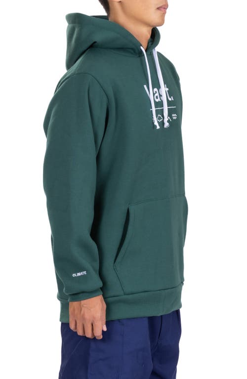 Vast Elements Recycled Polyester Pullover Hoodie In Green