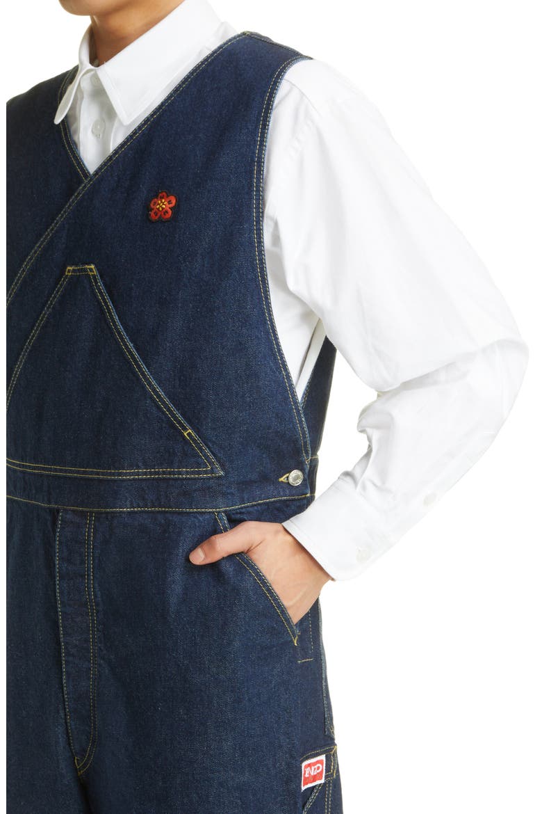 Nonstretch Denim Overalls, Alternate, color, INK
