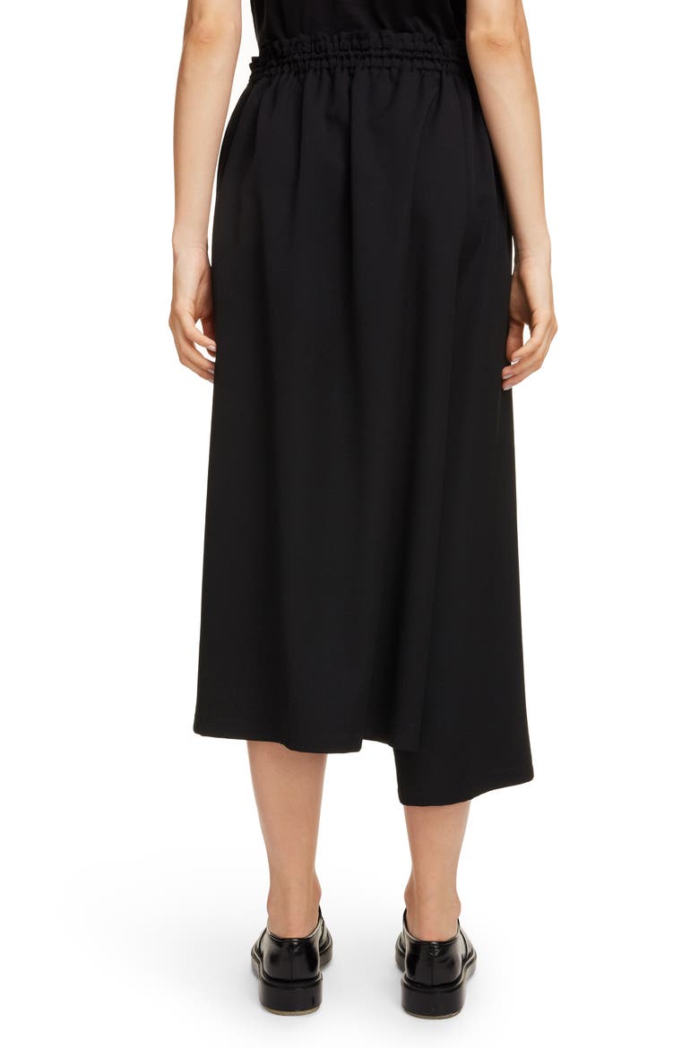 Asymmetrical Wool Gabardine Pants, Alternate, color, BLACK
