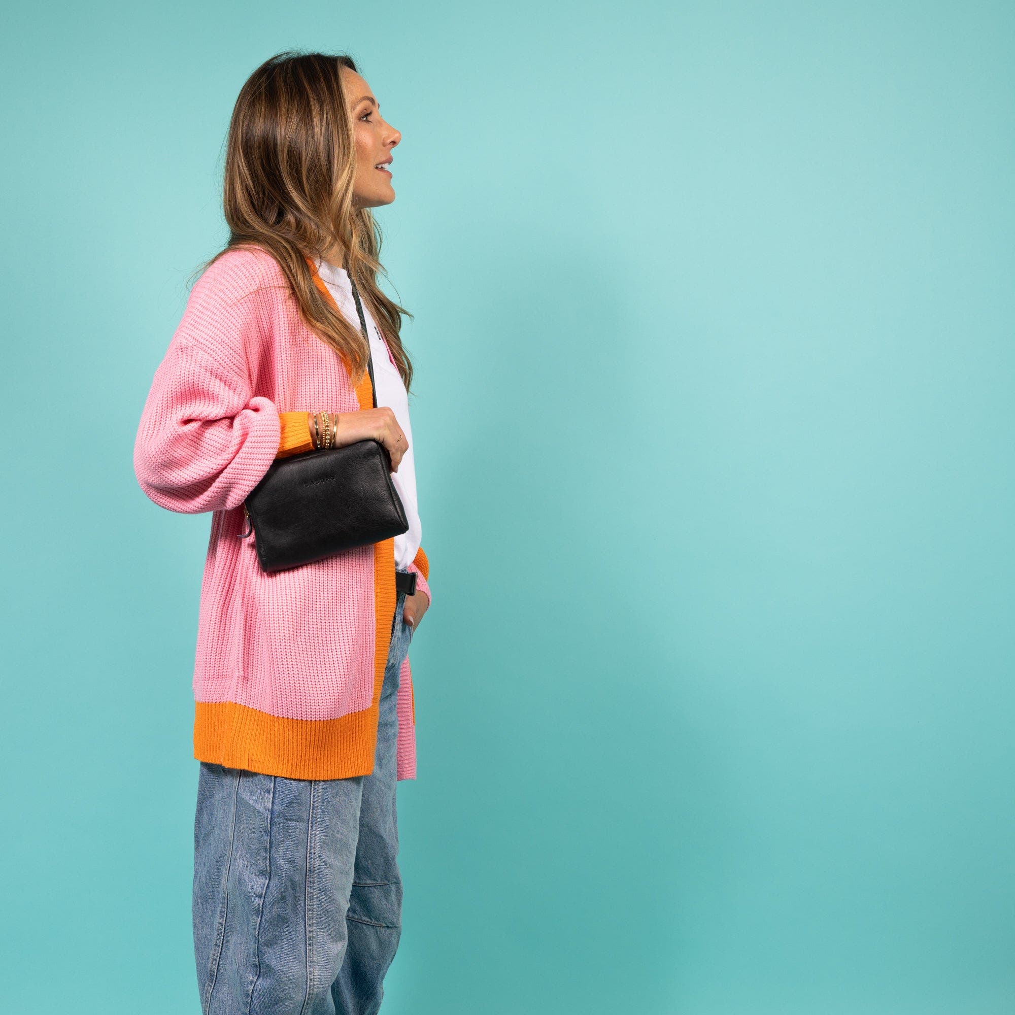 Casupo Leather Fanny Pack, Alternate, color, Black