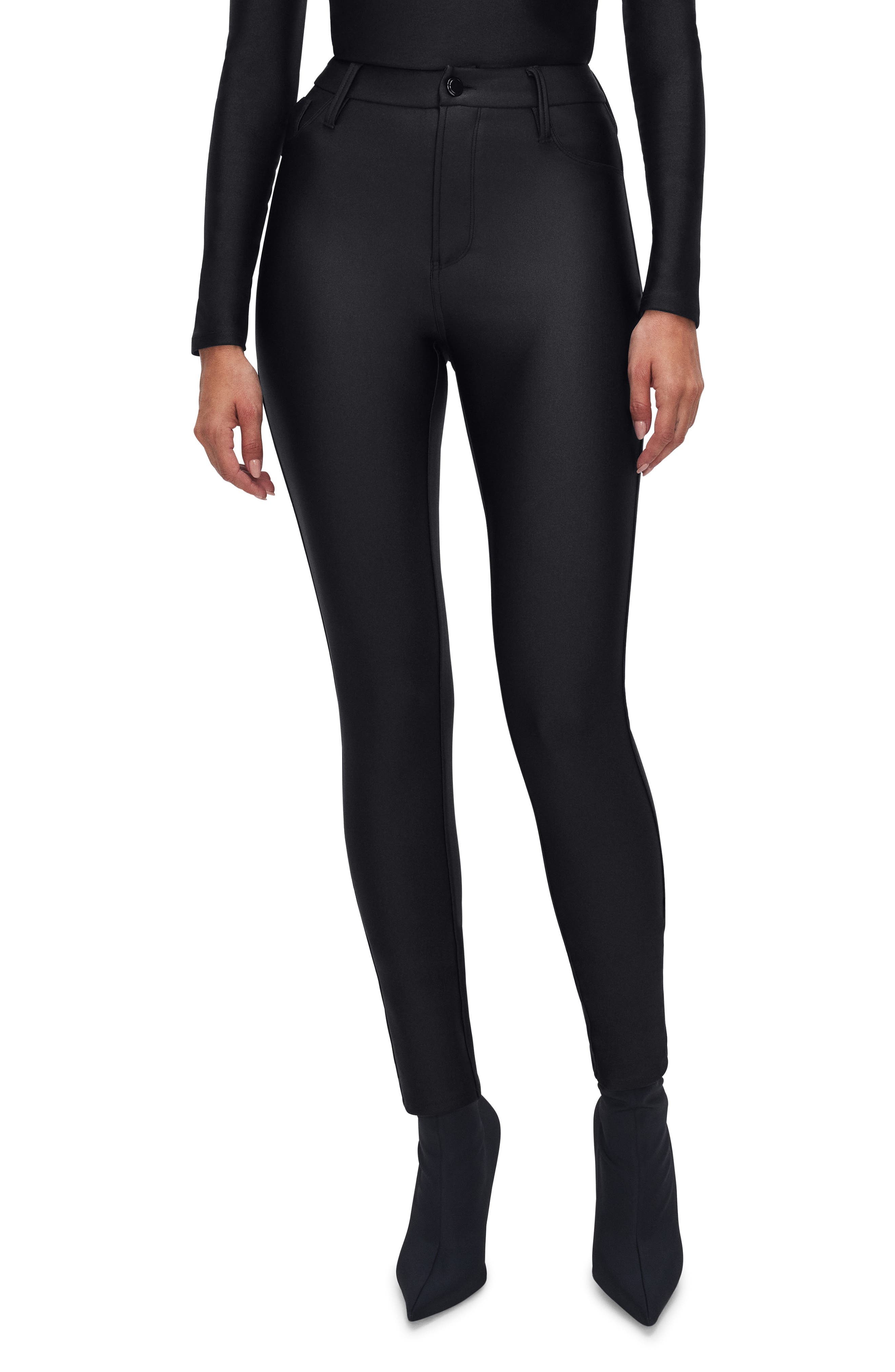 Good American Good Waist High Shine Compression Leggings