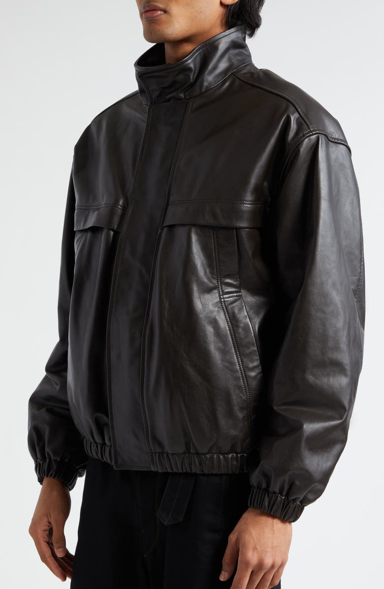 Lemaire Boxy Leather Jacket, Alternate, color,