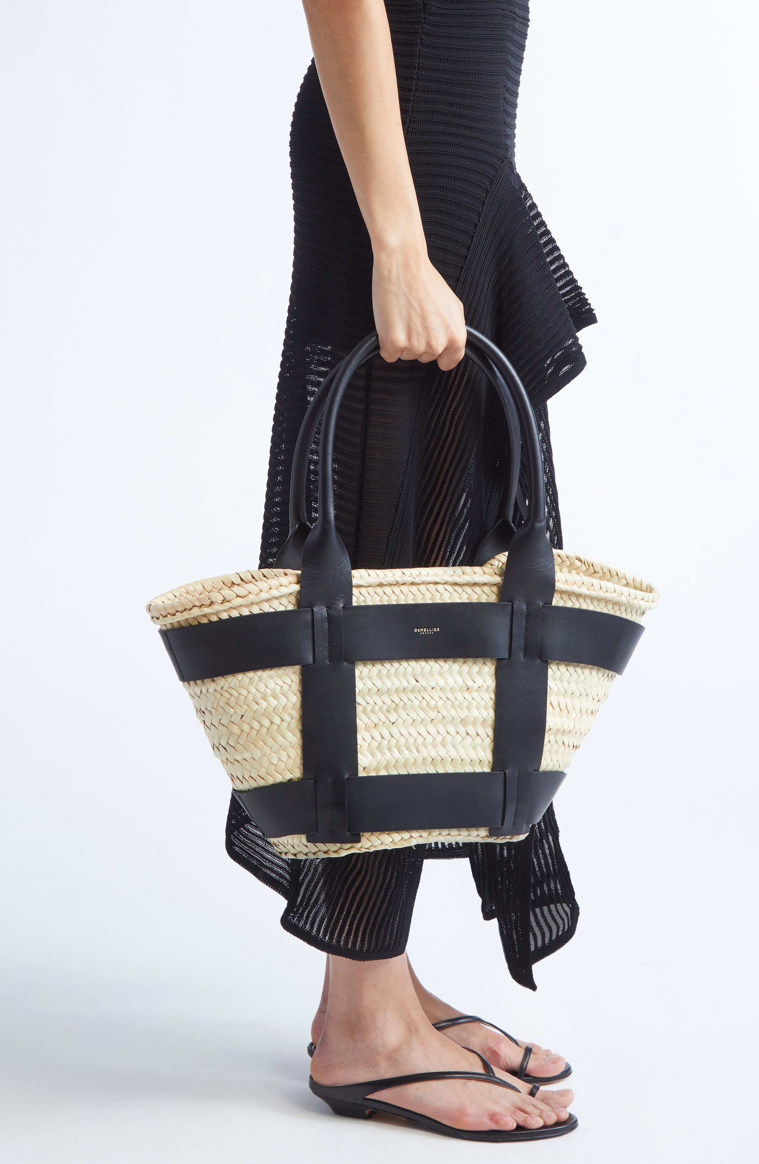 DeMellier Santorini Tote, Alternate, color, Natural / Black
