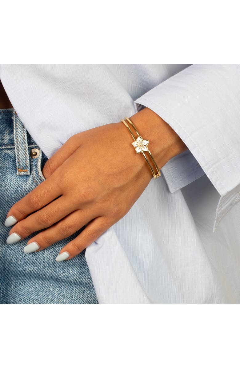 BY ADINA EDEN Fancy Colored Stone Flower Bangle, Alternate, color, 