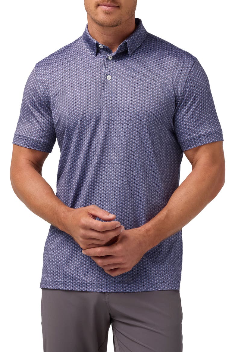 Versa Trim Fit Performance Golf Polo, Main, color, PURPLE DUSK MULTI CIRCLE