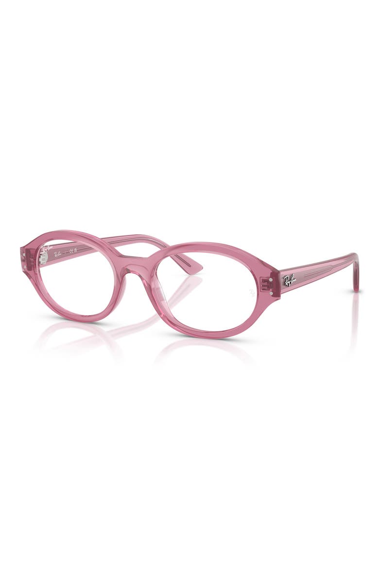54mm Oval Optical Glasses, Alternate, color, PINK