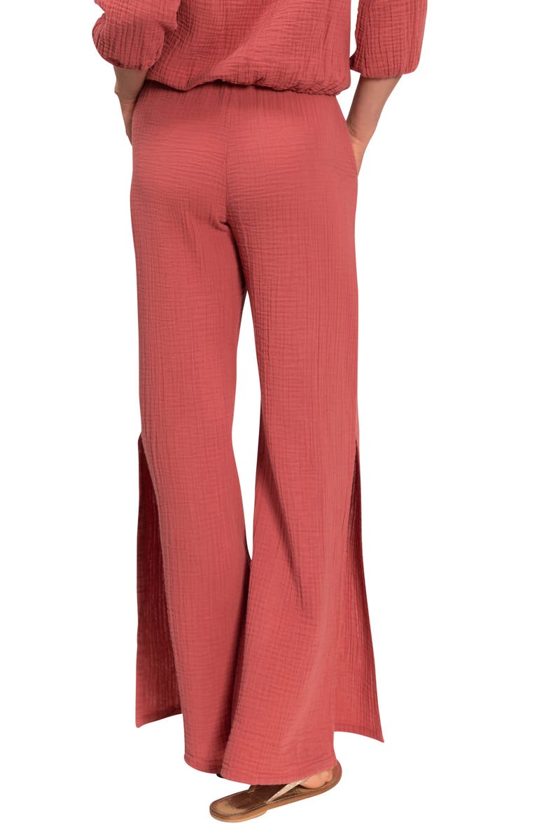 Everyday Ritual Penny Off the Shoulder Lounge Top, Alternate, color, Marsala