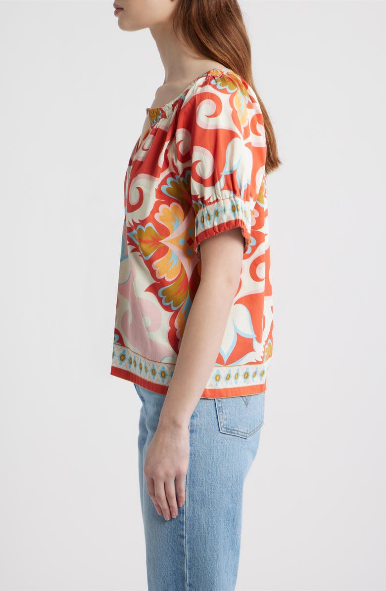 LOVE THE LABEL Dawson Baroque Print Shirt, Alternate, color, Rosetti Print