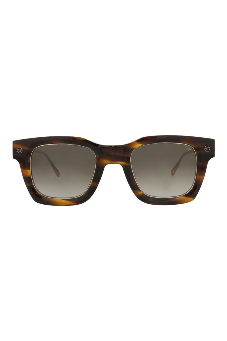50mm Square Sunglasses, Main, color, HAVANA GOLD BROWN