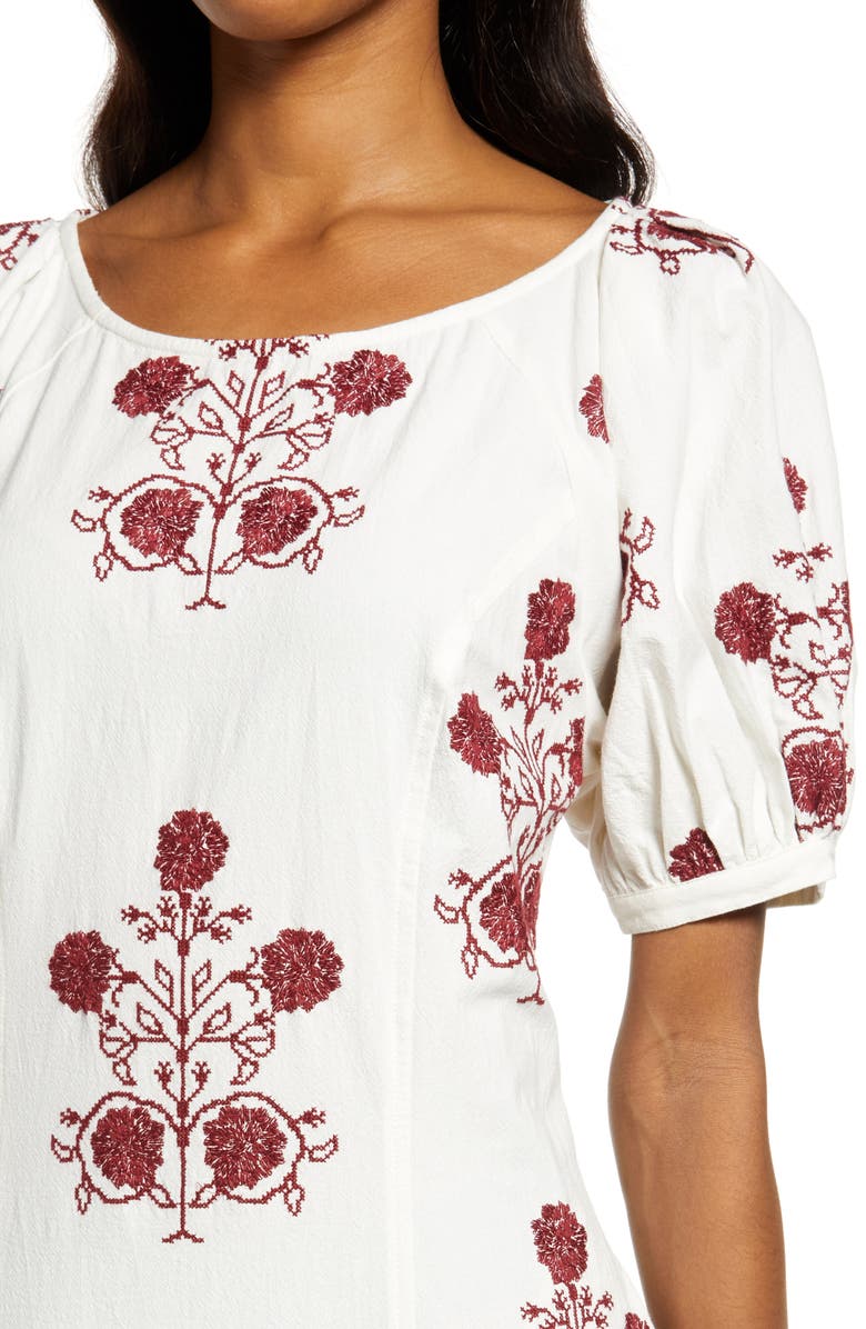 Free People Cactus Flower Embroidered Cotton Dress, Alternate, color, 