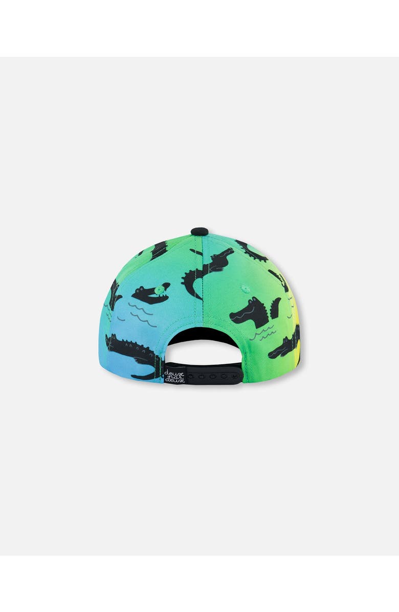 Deux par Deux Baby Boy's Printed Cap Black And Multicolored Crocodiles, Alternate, color, Black And Multicolored