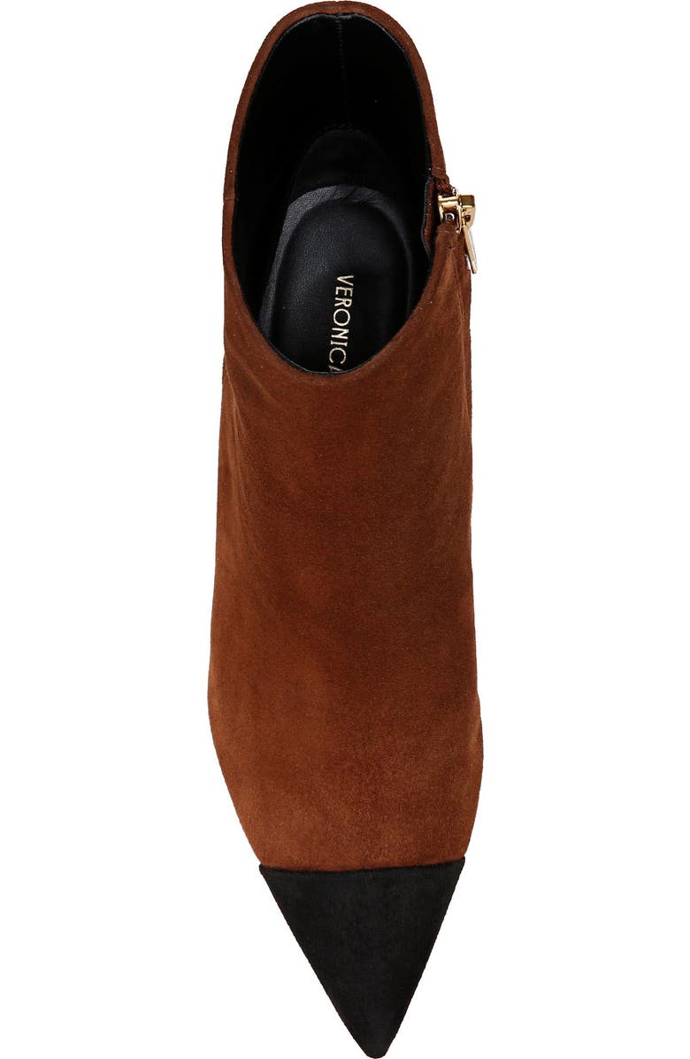 Veronica Beard Lisa Pointed Cap Toe Bootie, Alternate, color, Cedar/Black