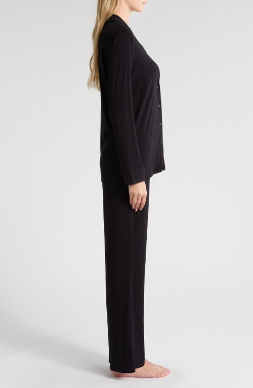 Nordstrom Moonlight Eco Easy Rib Pajamas In Black