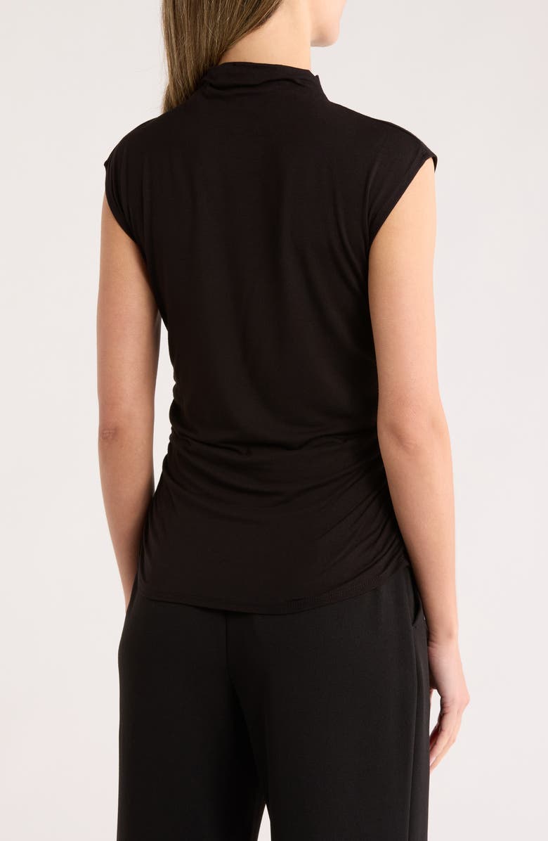 T Tahari Ruched Mock Neck Top, Alternate, color,