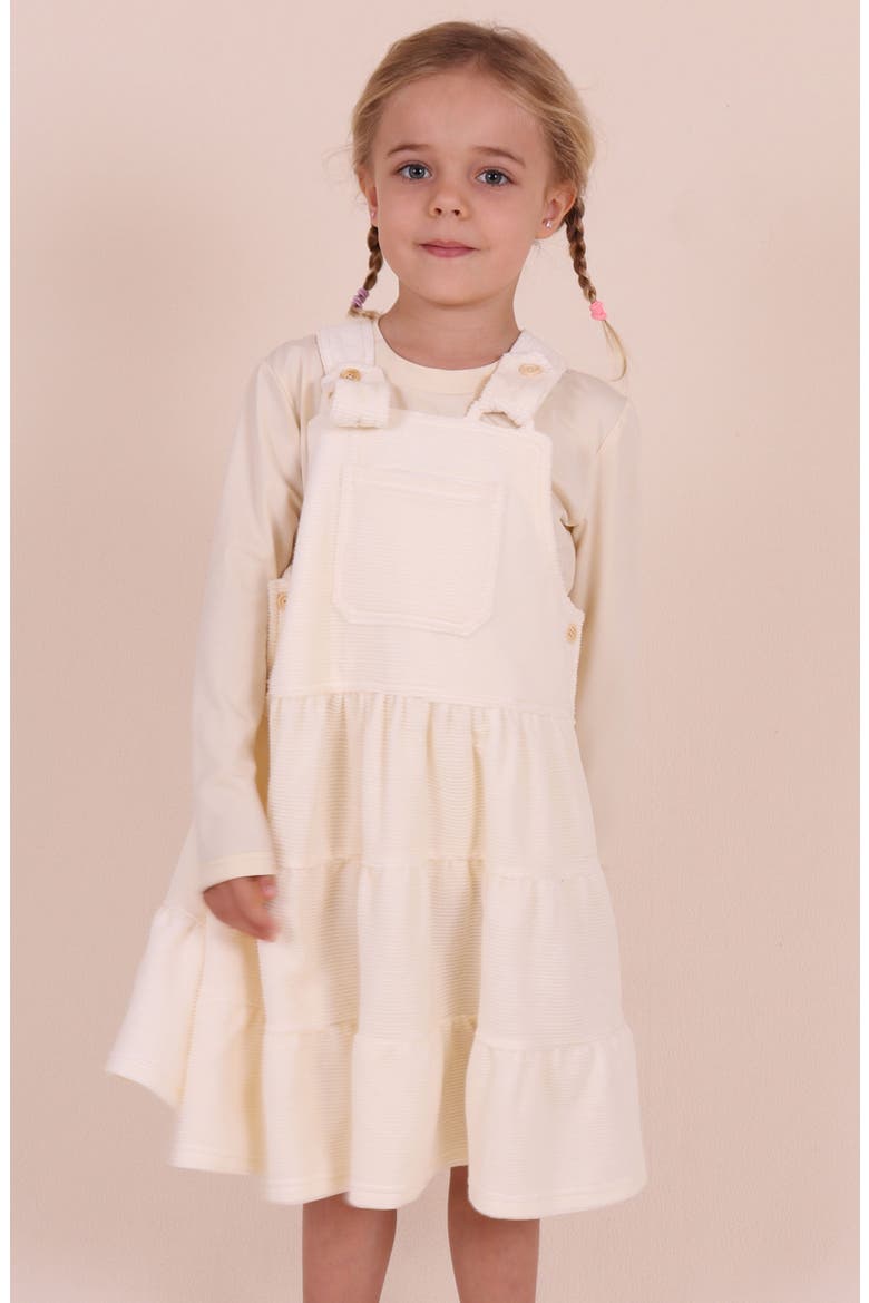 Kids' Corduroy Overall Dress, Alternate, color, CREAM