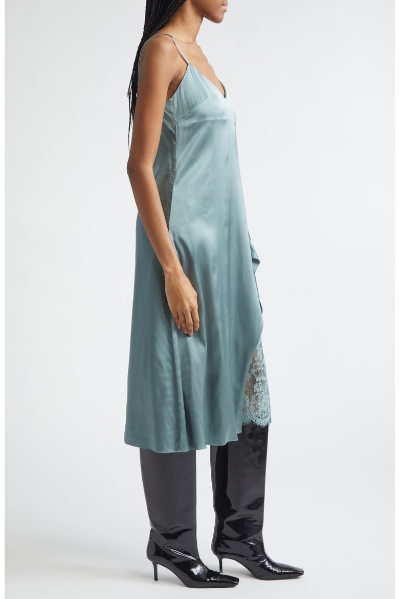Satin Slipdress, Alternate, color, SAGE GREEN