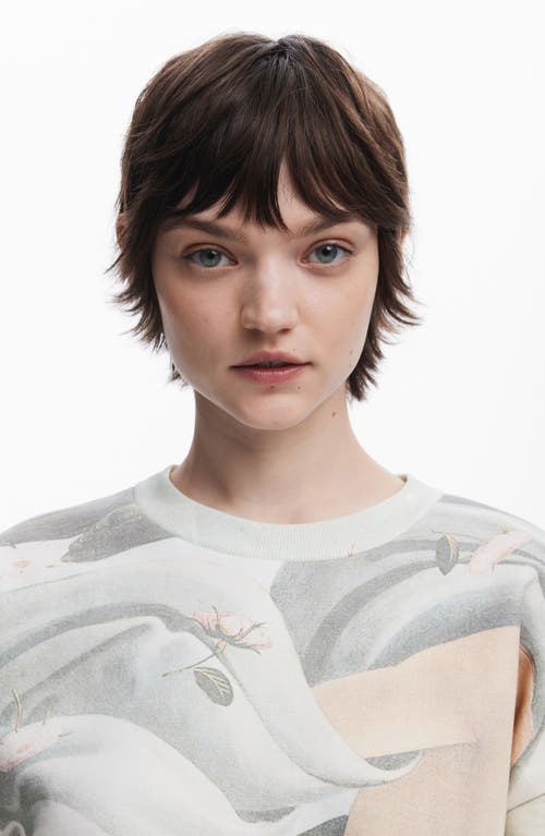 Desigual Abstract Print Sweatshirt In Neutral