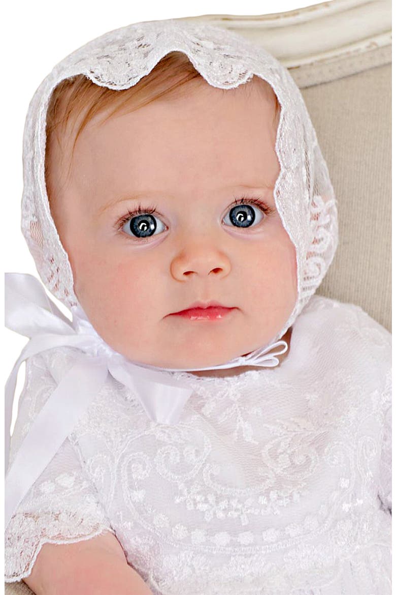 Christening Gown, Shawl, Slip & Bonnet Set, Alternate, color, WHITE