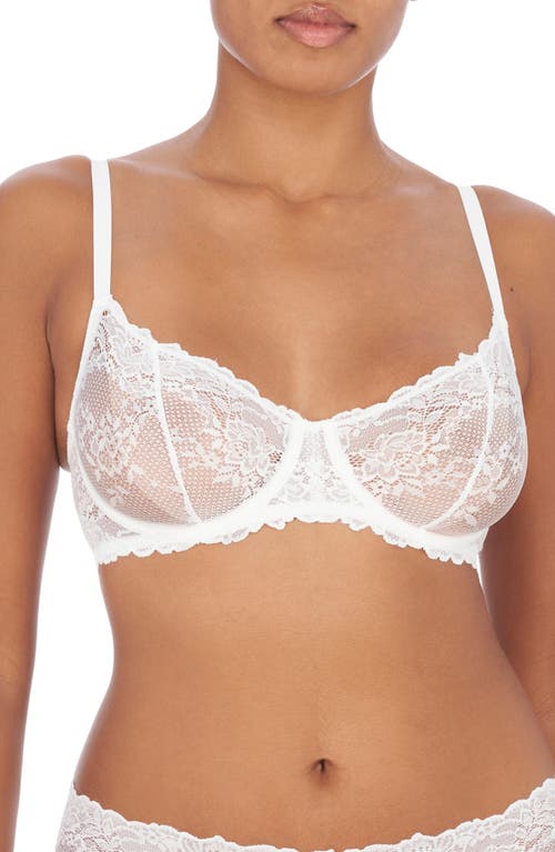 Natori Heavenly Lace Convertible Balconette Bra In White