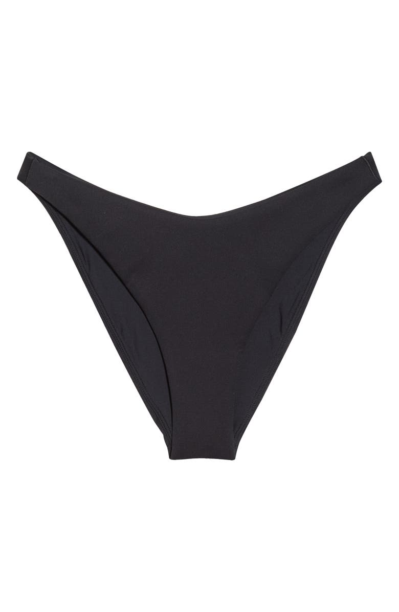 LEFT ON FRIDAY Dip High Leg Bikini Bottoms, Alternate, color, Jet