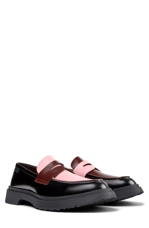 Camper Walden Twins Mismatched Penny Loafer In Black