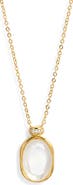 Nordstrom Demi Fine Oval Mother-of-Pearl Pendant Necklace