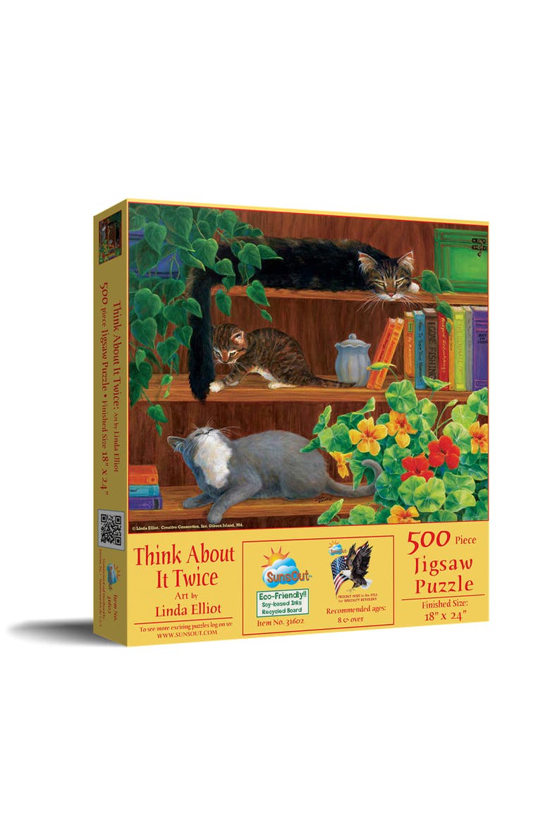 Think About it Twice 500 piece Jigsaw Puzzle for Adults, Main, color, Multicolor