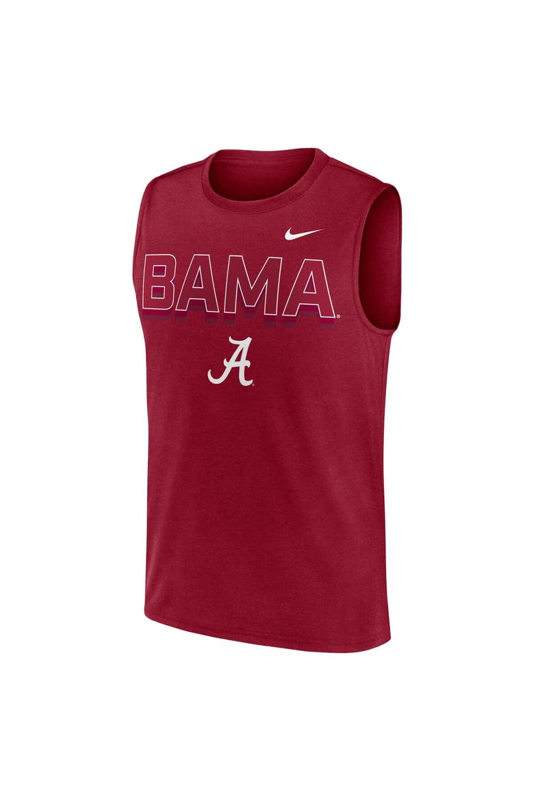 Men's Nike Crimson Alabama Crimson Tide Primetime Tricode Legend Performance Tank Top, Alternate, color, Crimson