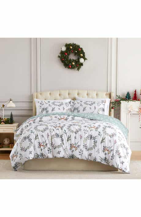 SOUTHSHORE FINE LINENS Happy Holidays Oversize Holiday Comforter Set