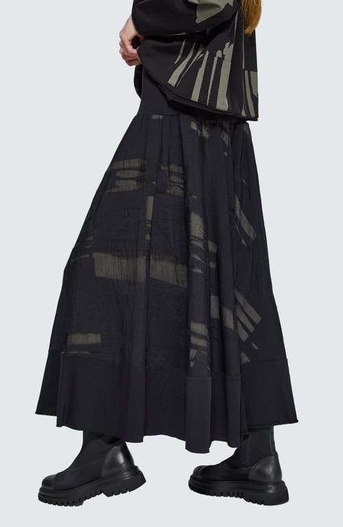 Luukaa Calinda Jacquard Maxi Skirt In Black