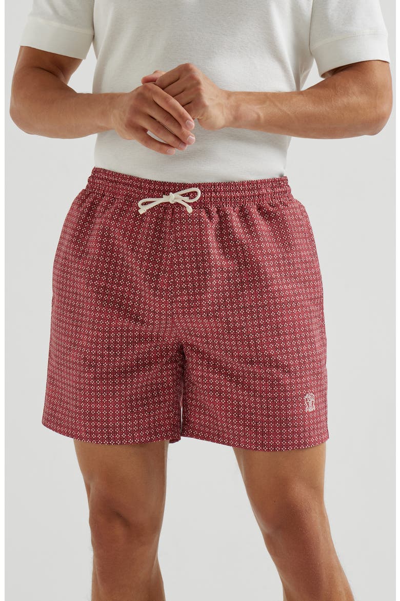 Nylon swim shorts, Alternate, color, Cherry