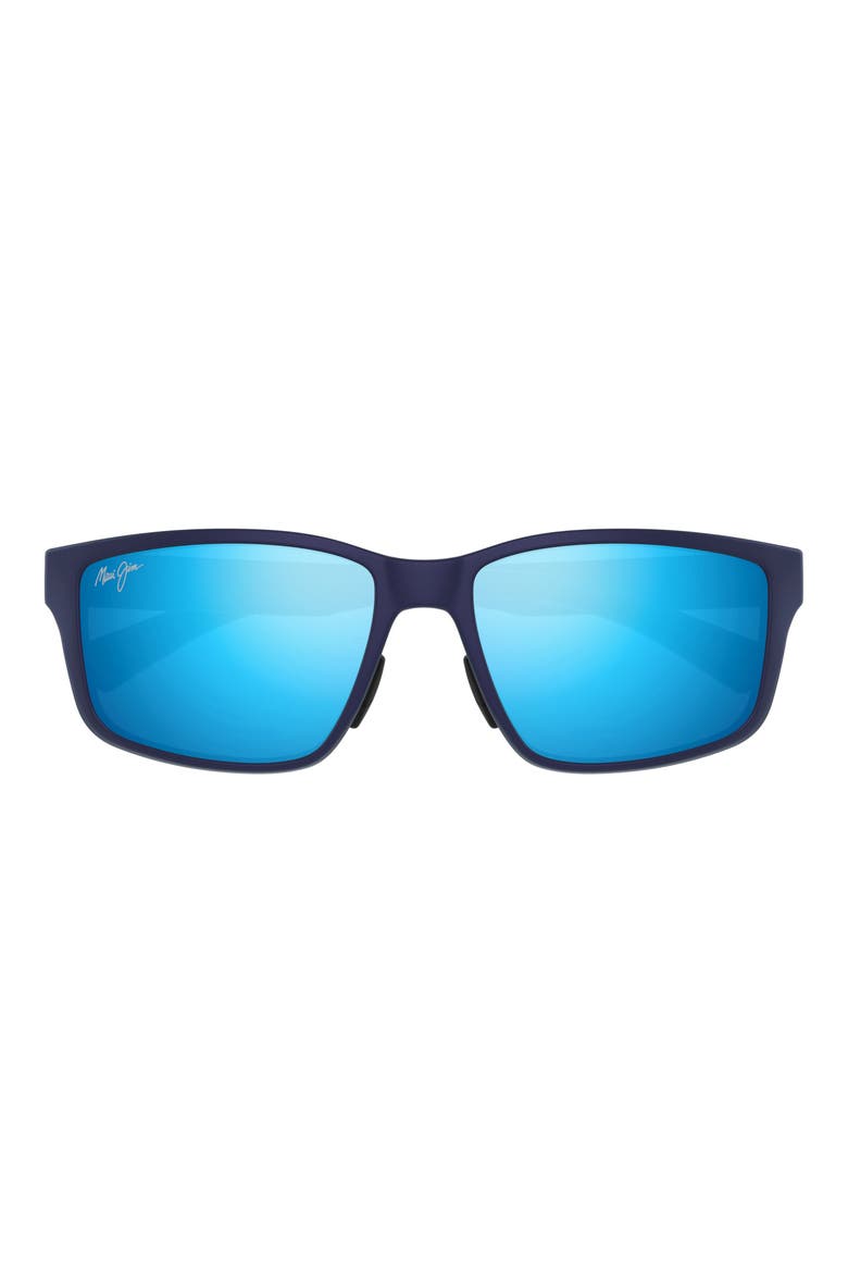 Walewaha 55mm PolarizedPlus2® Rectangular Sunglasses, Main, color, BLUE
