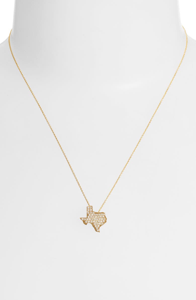 Roberto Coin Tiny Treasures Diamond Texas Pendant Necklace, Alternate, color, Yellow Gold