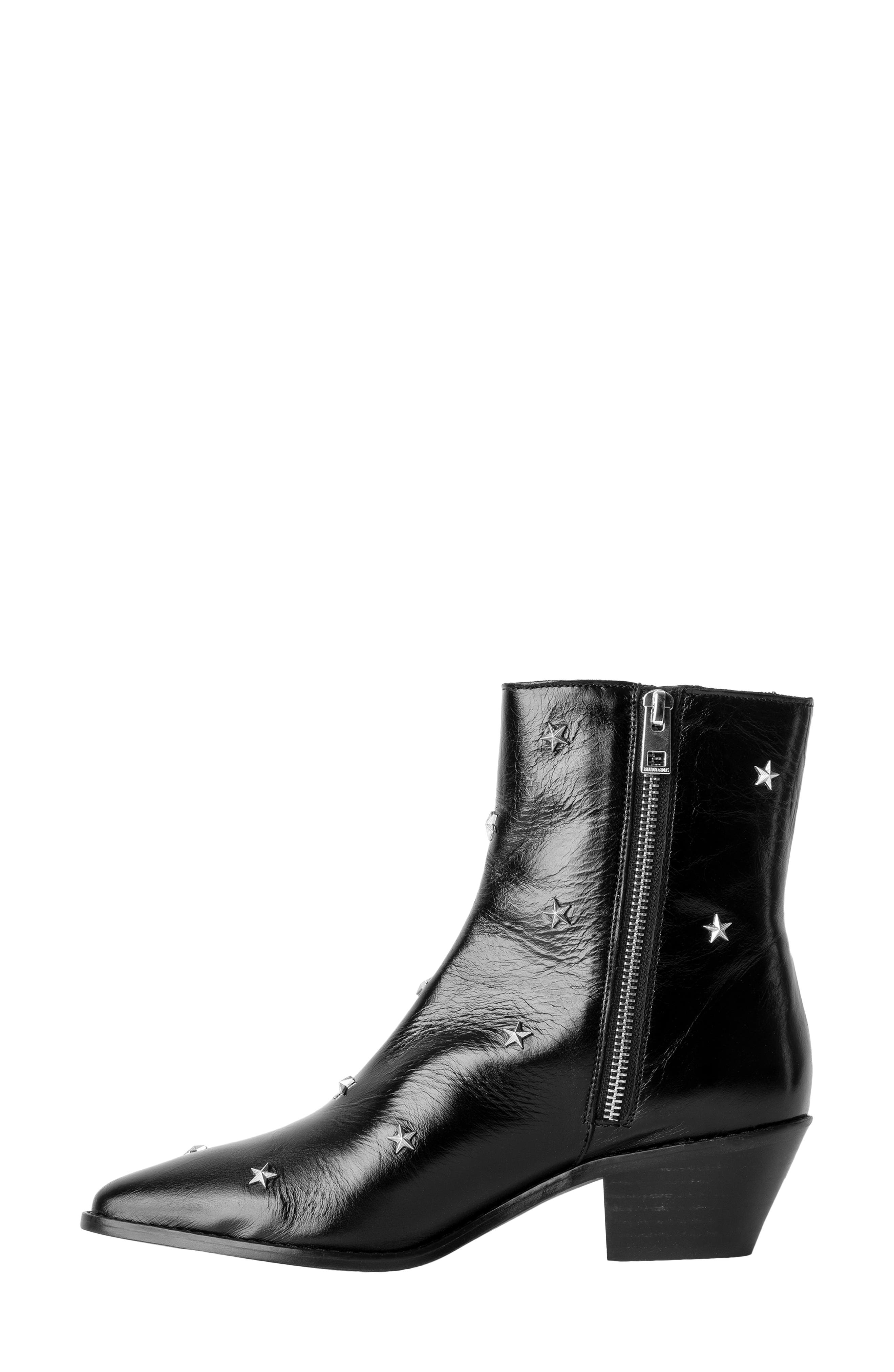 Zadig & Voltaire Tyler Star Studded Bootie, Alternate, color, 