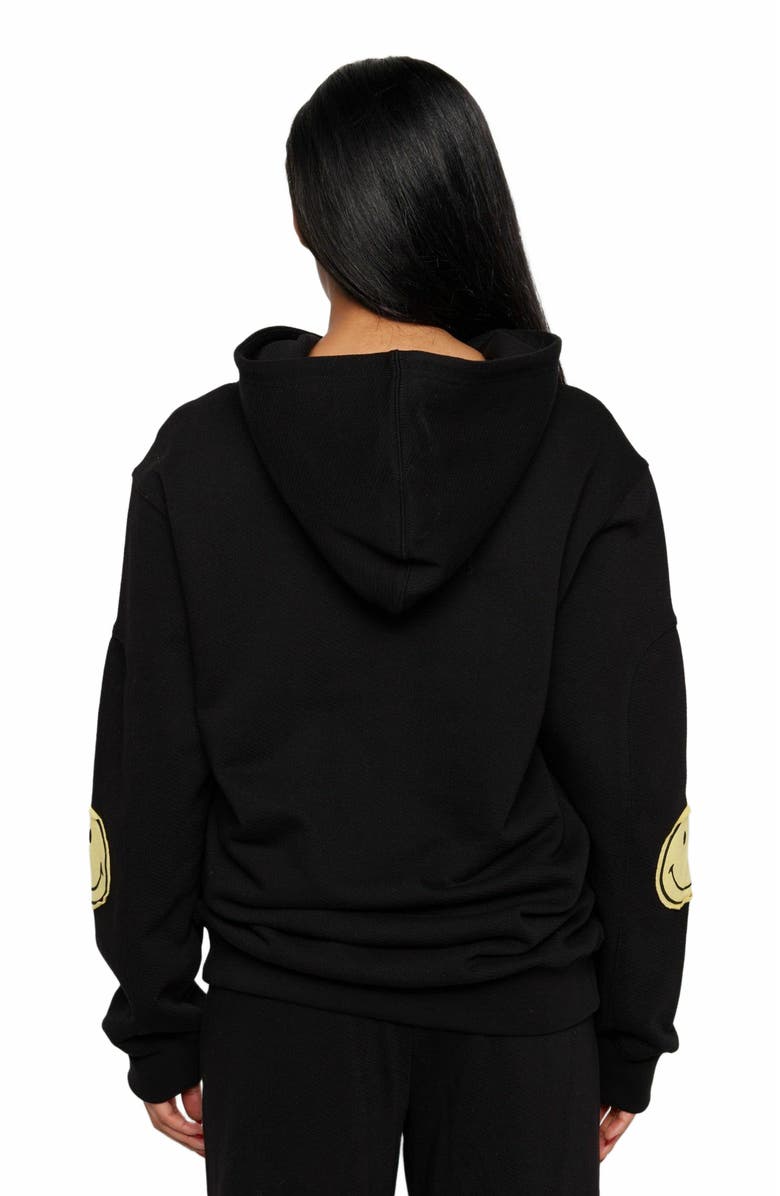 Samii Ryan SMILEY OVERSIZED HOODIE, Alternate, color, Black