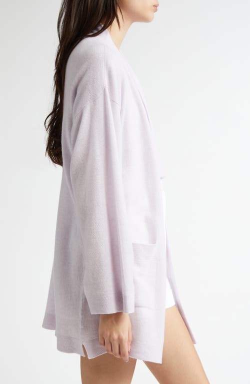 Johnstons Of Elgin Gauzy Cashmere Cardigan In Lavender