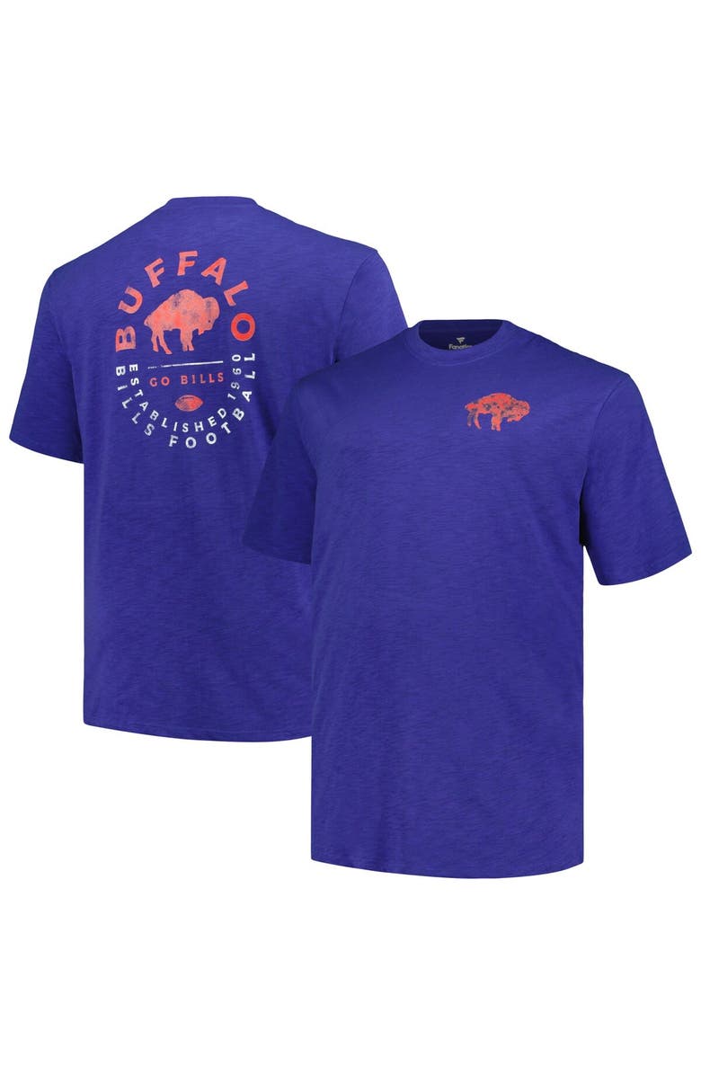 PROFILE Men's Profile Royal Buffalo Bills Big & Tall Two-Hit Throwback T-Shirt, Alternate, color,