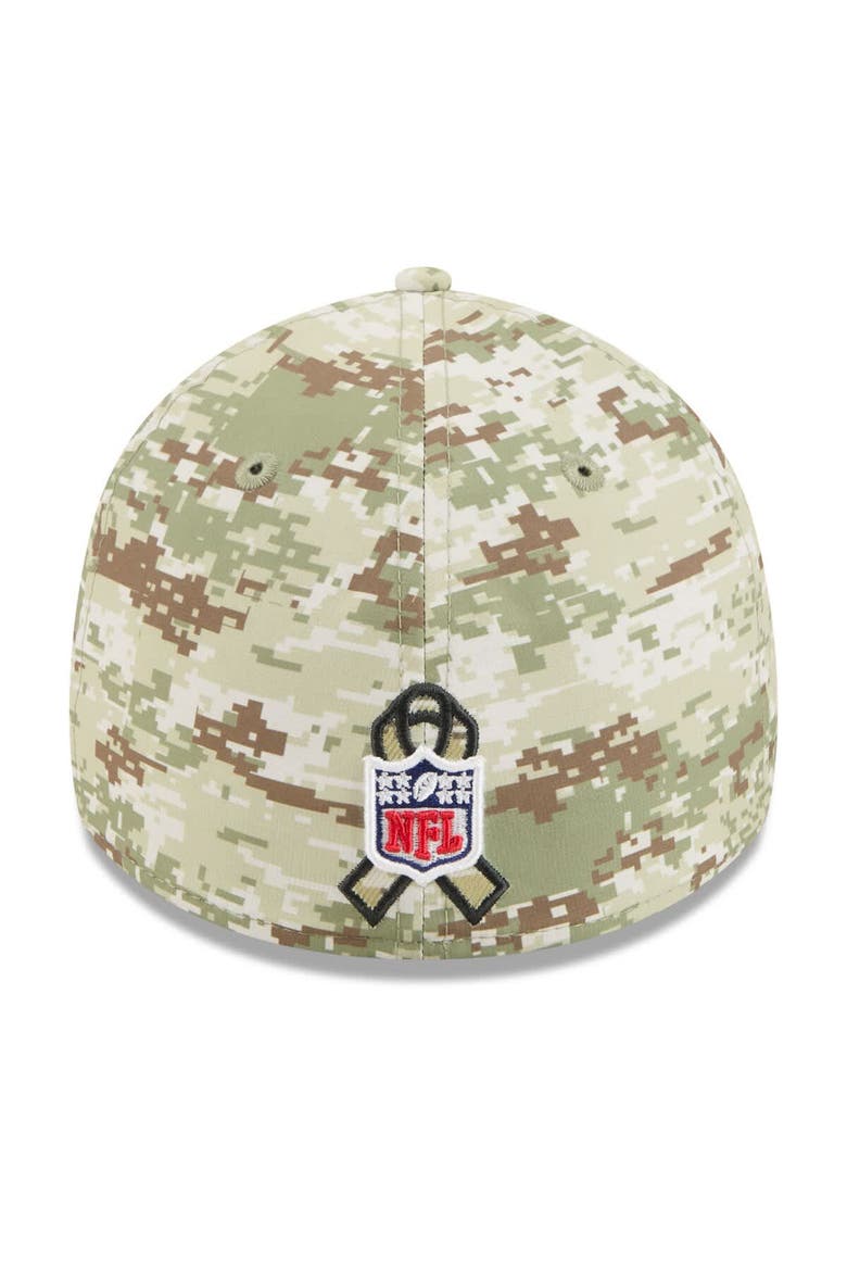 Men's New Era  Camo Las Vegas Raiders 2025 Salute to Service 39THIRTY Flex Hat, Alternate, color, Camo