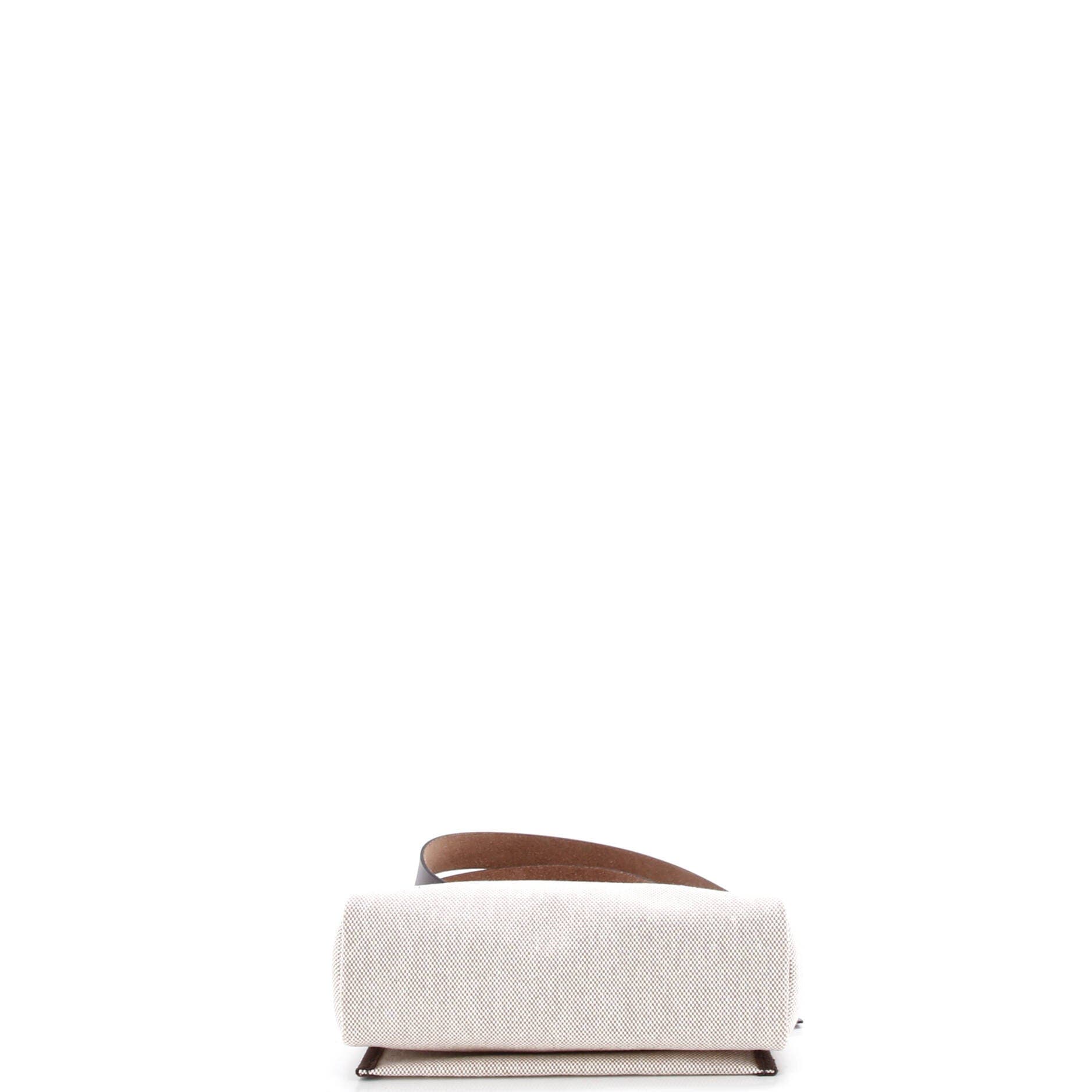 Pre-Owned Hermes Herbag Zip Toile and Leather 20, Alternate, color, Ecru