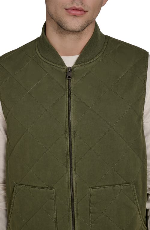 Levi's Diamond Quilted Workwear Vest In Green