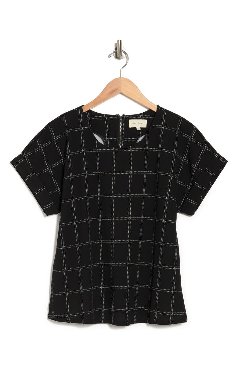 MELLODAY Textured Short Sleeve Knit Shirt, Alternate, color, 