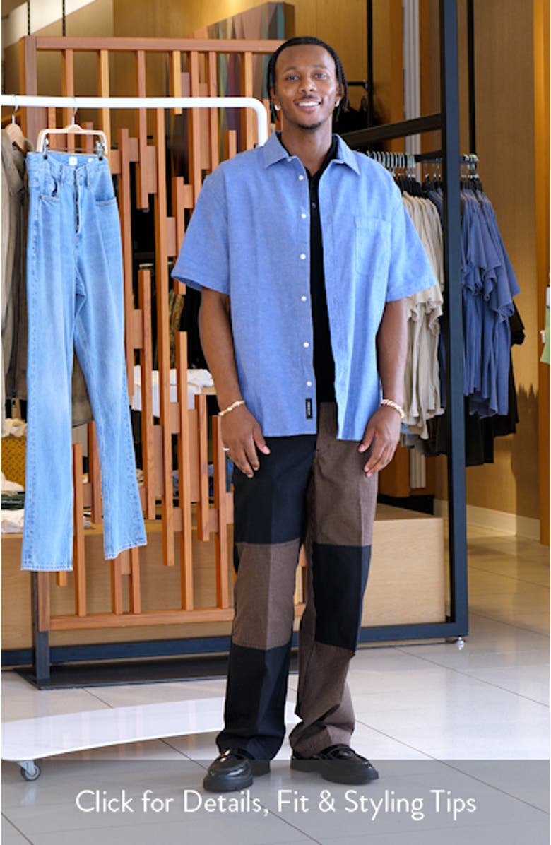 Lawson Short Sleeve Cotton & Linen Button-Up Shirt, sales video thumbnail