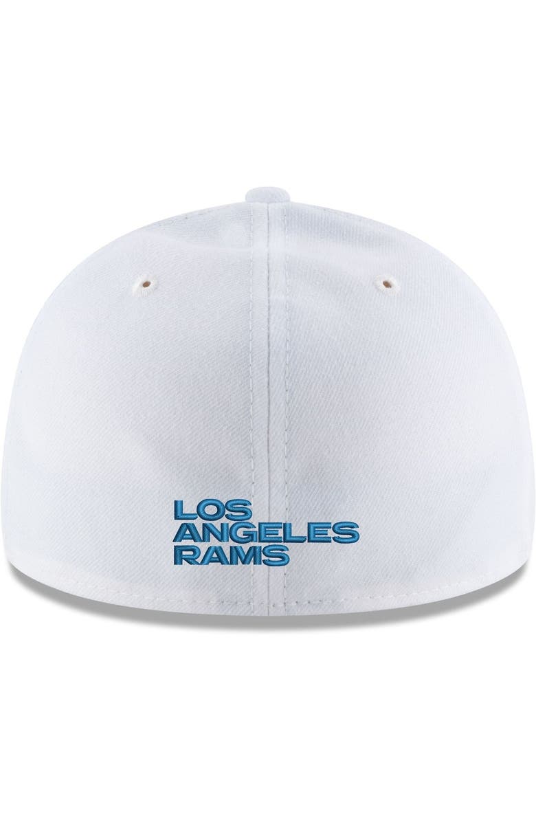 New Era Men's New Era White Los Angeles Rams Omaha Low Profile 59FIFTY Fitted Hat, Alternate, color, White