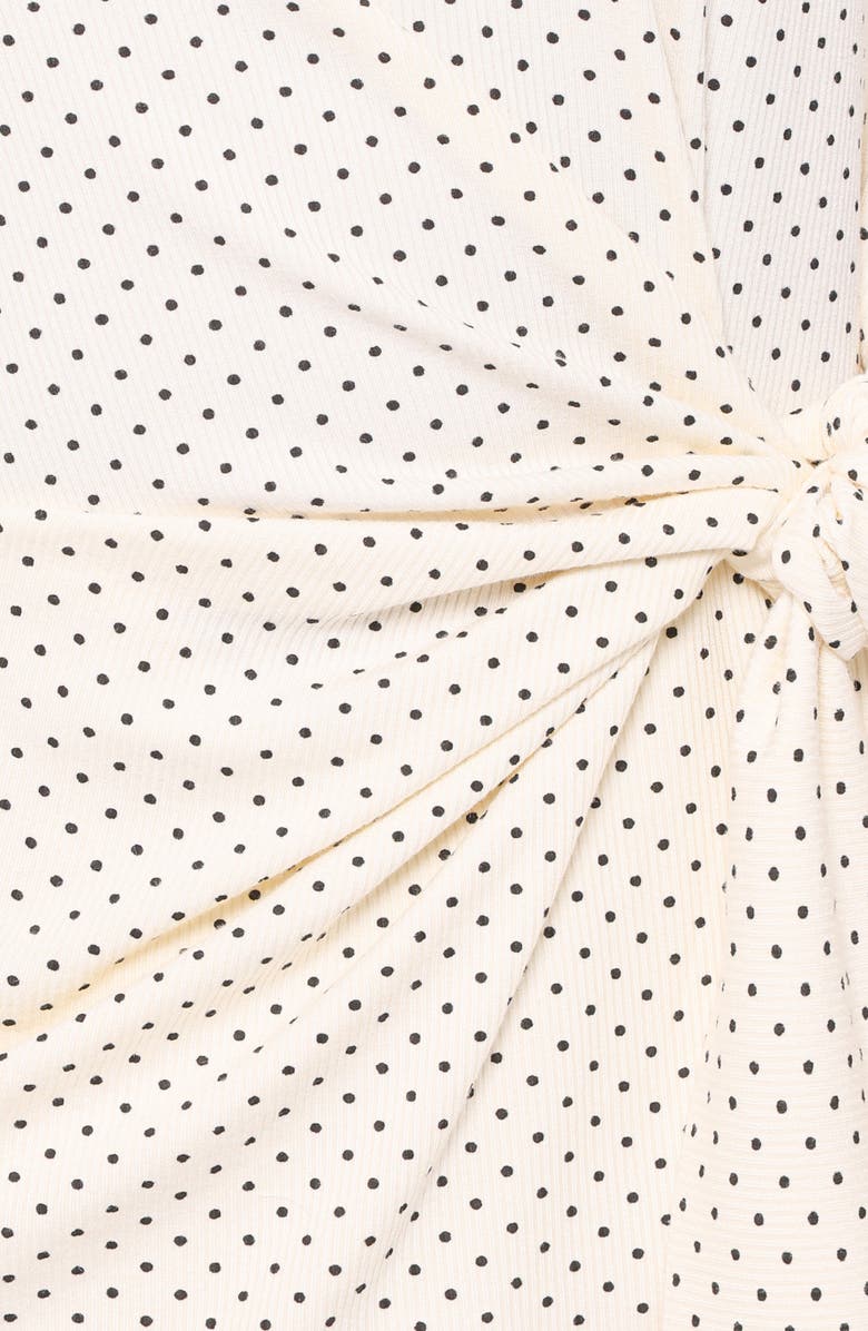 Petal & Pup Sonia Short Sleeve Minidress, Alternate, color, White Polka Dot